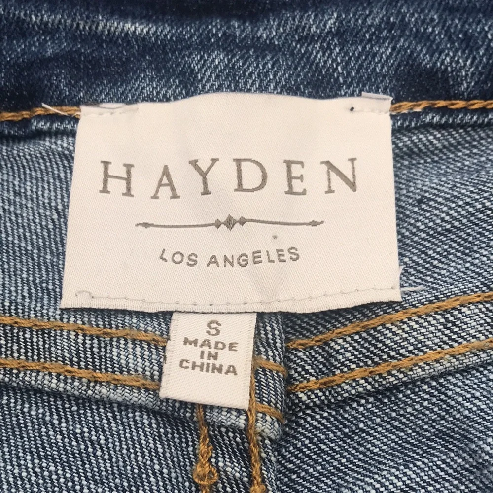 Hayden‎ Los Angeles Raw Fringe Hem Jean Capri Size Small - Picture 4 of 9